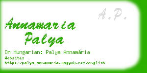 annamaria palya business card